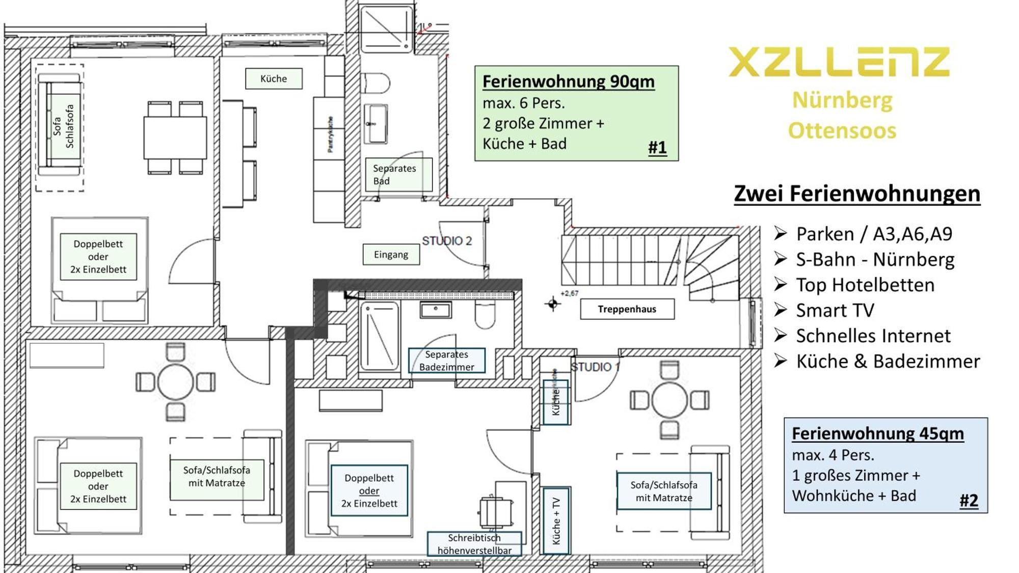 Apartament Xzllenz Kueche Bad S-Bahn Parken Smart-Tv Wellbeing Neunkirchen am Sand Zewnętrze zdjęcie